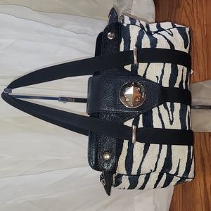 Kate Spade Vintage Zebra Print Chanille Shoulder Bag